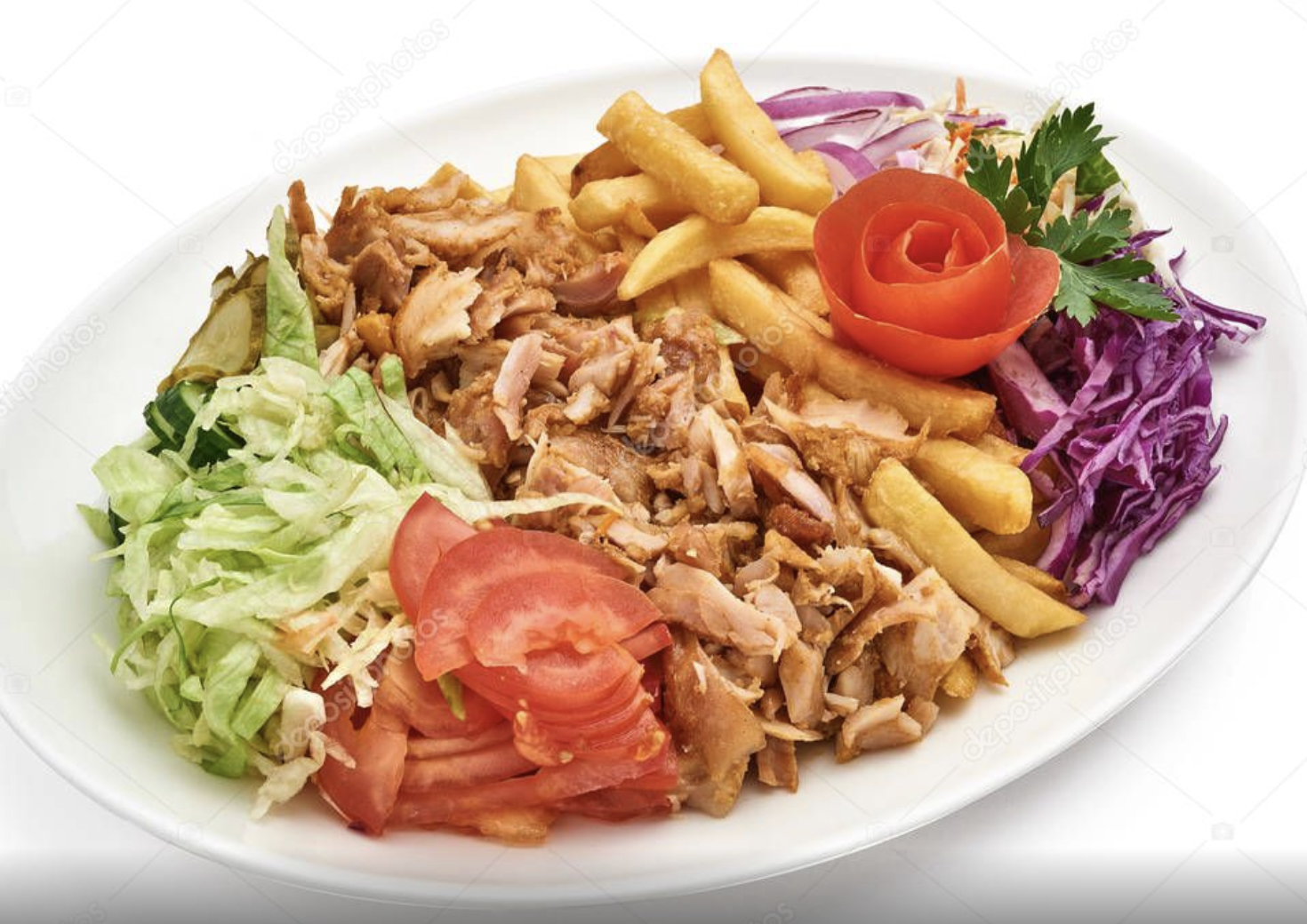 Assiette kebab avec frites maison — Star Kebab Sierre